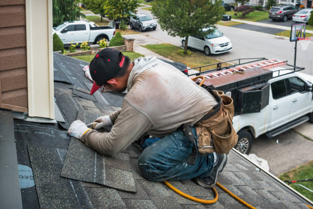 Professional Gutter Repair And Installation technician working in Stony Point, MI